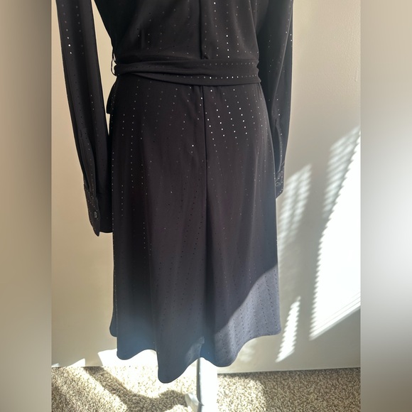 DKNY Black Long Sleeve Wrap Dress - Picture 11 of 15